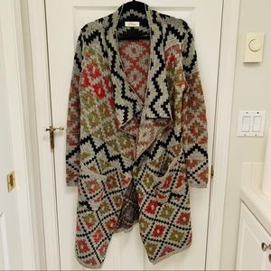 Elan long geometric sweater
